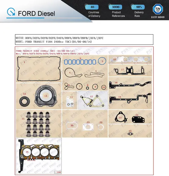 FORD TRANSIT V184 2400cc TDCI (01/00-08/14)